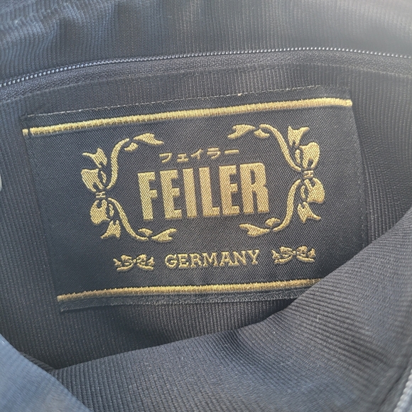 Feiler Handbag Floral Pattern Botanical Popular Black - Picture 4 of 7